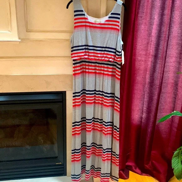 maxi dress neutral colours Trendy, Chic Women's Clothing Boutique Promesa Women's Oatmeal Maxi Dress, Rayon-Blend Fabric, Adjustable Straps, Back Zipper, Female Lane 201